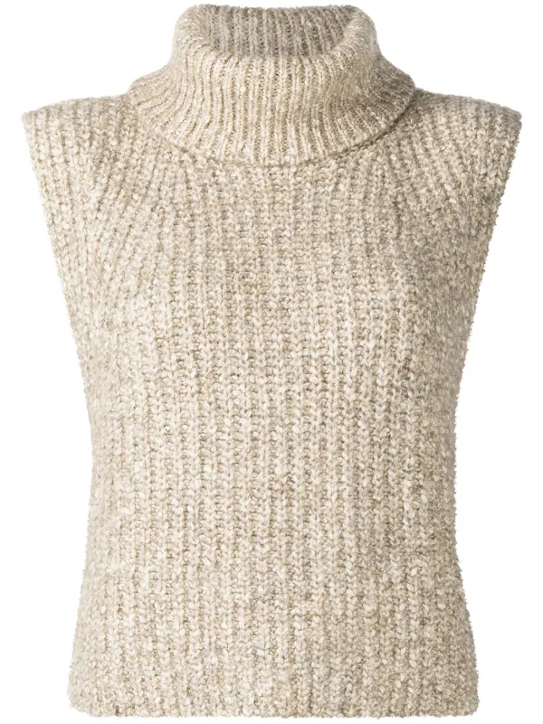 roll neck sleeveless jumper