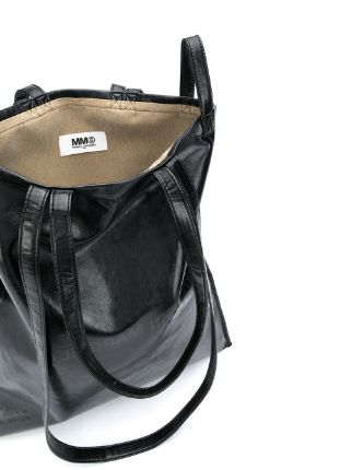 glossy-finish maxi shoulder bag展示图