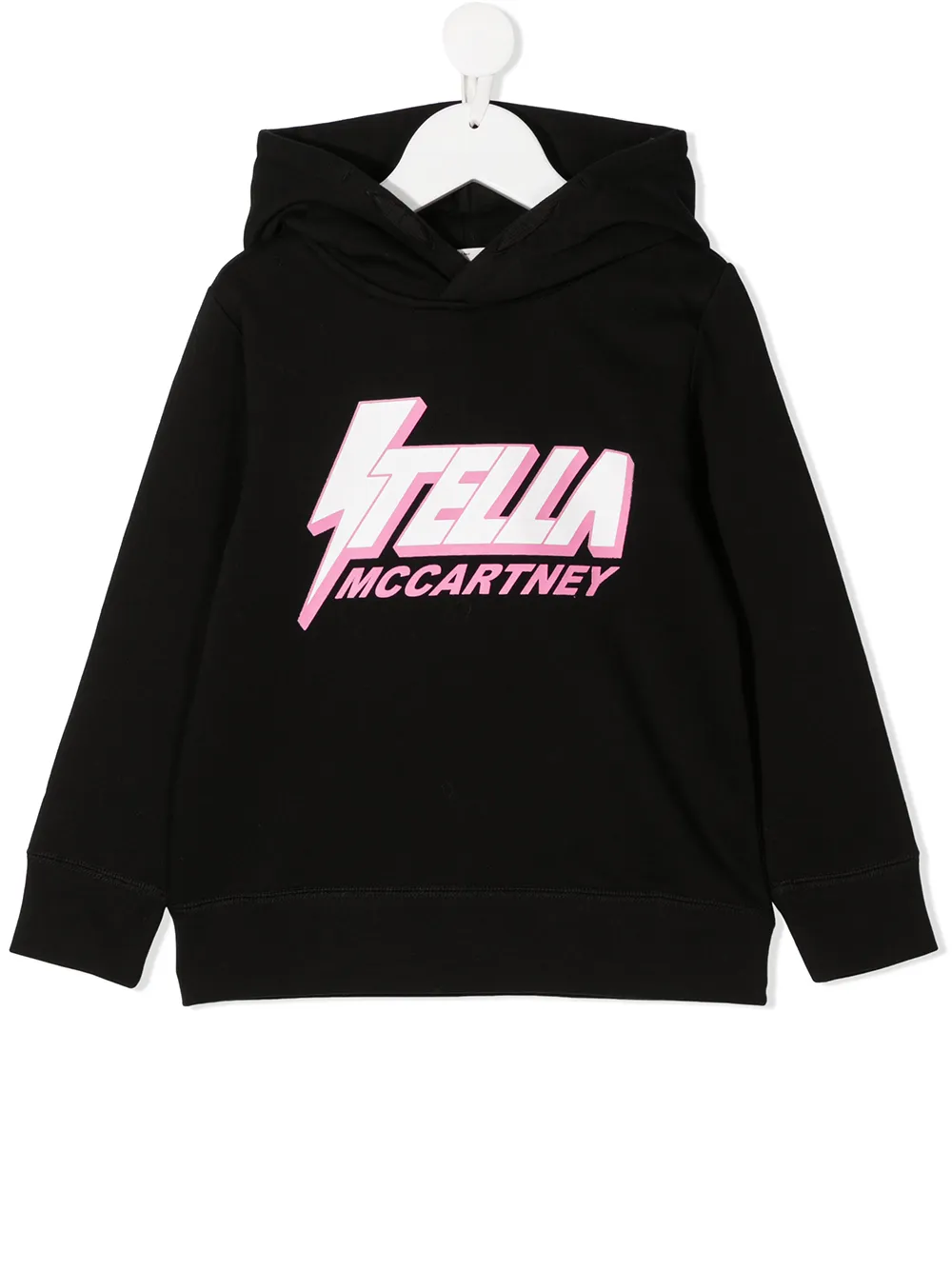 Stella McCartney Kids Hoodie met logoprint Zwart
