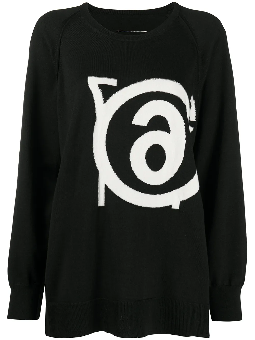 

MM6 Maison Margiela suéter con logo en jacquard - Negro