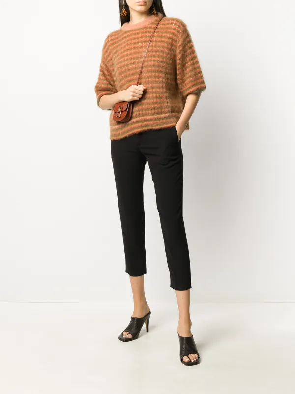 fitted cropped trousers