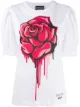 Image 1 of Boutique Moschino rose print puff sleeve T-shirt