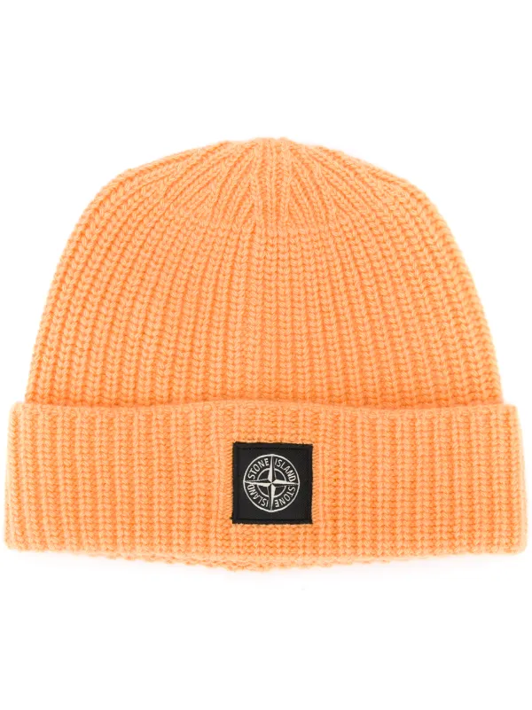 stone island beanie orange