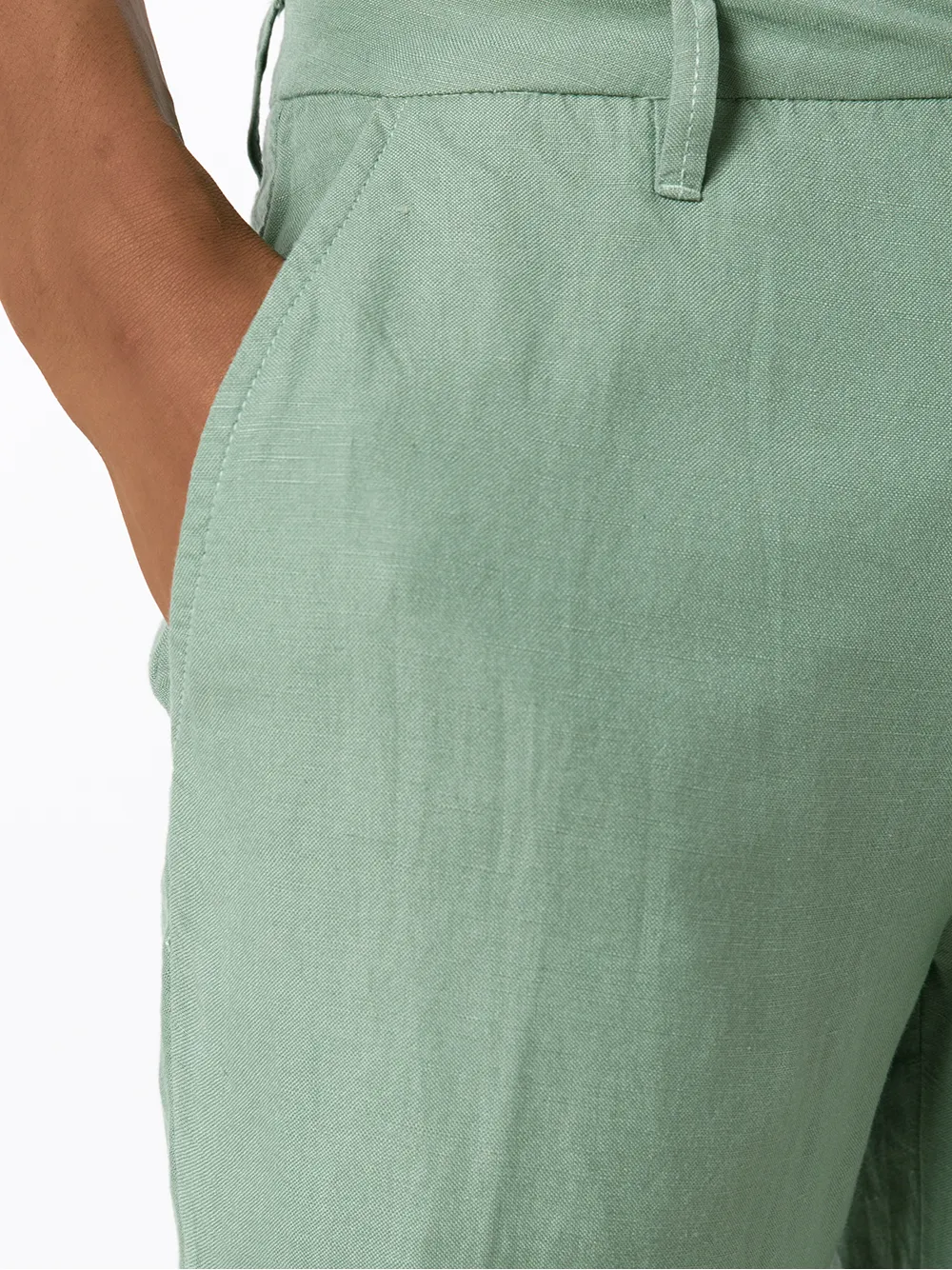 Osklen Fluid Linen Tailored Trousers In Green