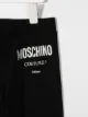 Moschino Kids metallic logo print leggings