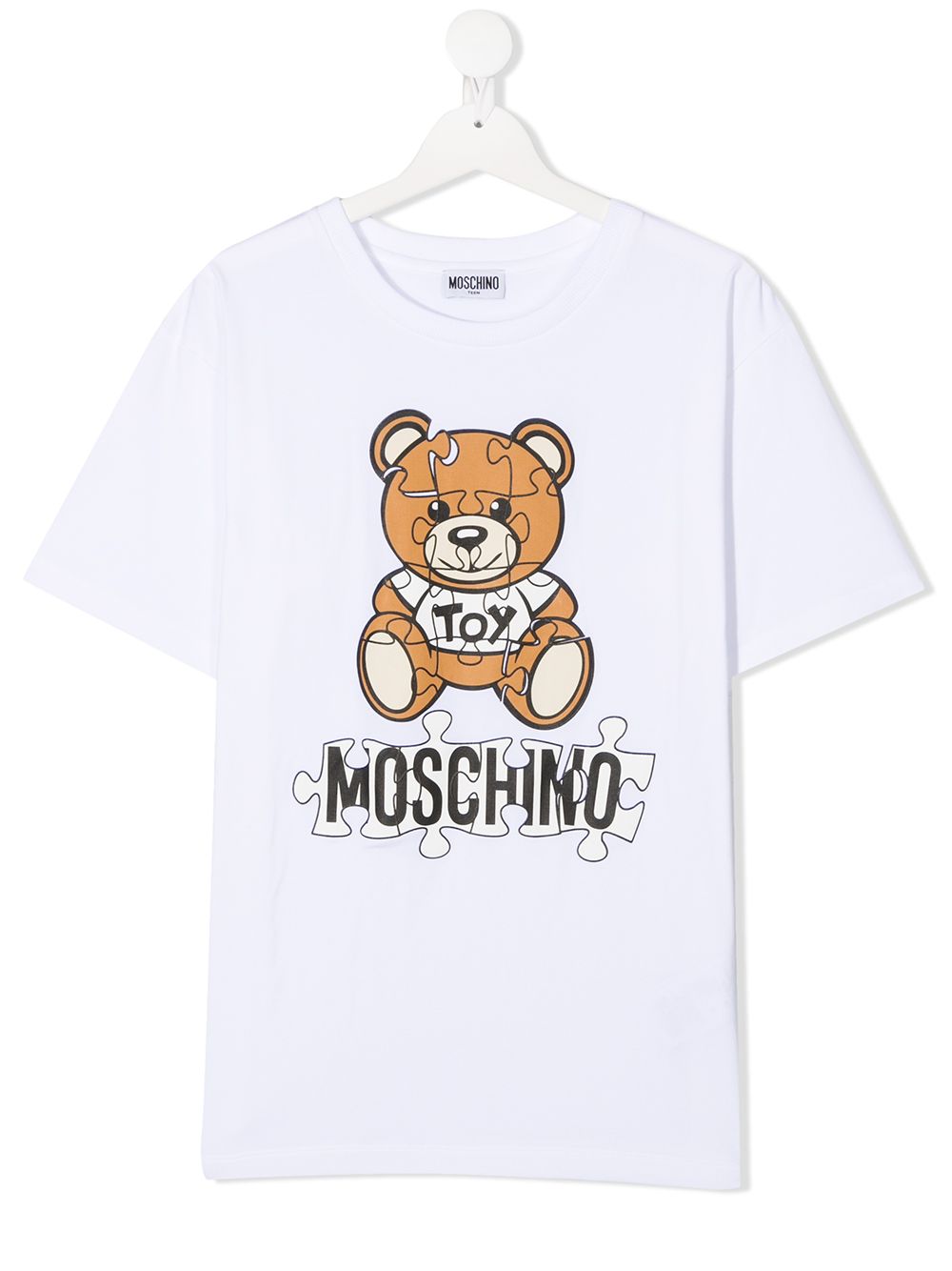 фото Moschino kids футболка с короткими рукавами и принтом