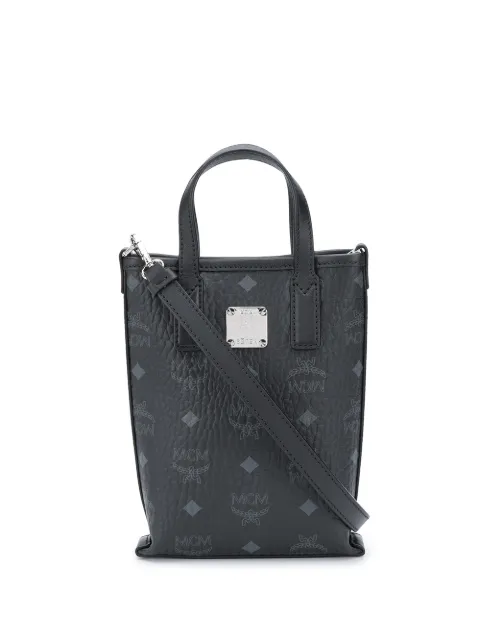 Shop Mcm Logo Print Small Tote Bag With Express Delivery Farfetch