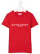 Image 1 of Givenchy Kids distressed logo print T-shirt