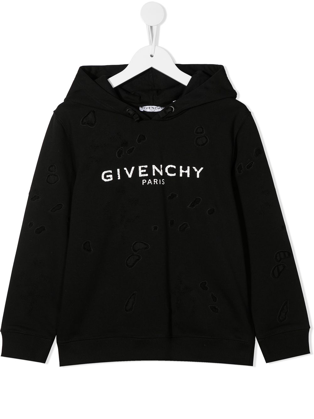 фото Givenchy kids худи с логотипом и эффектом потертости