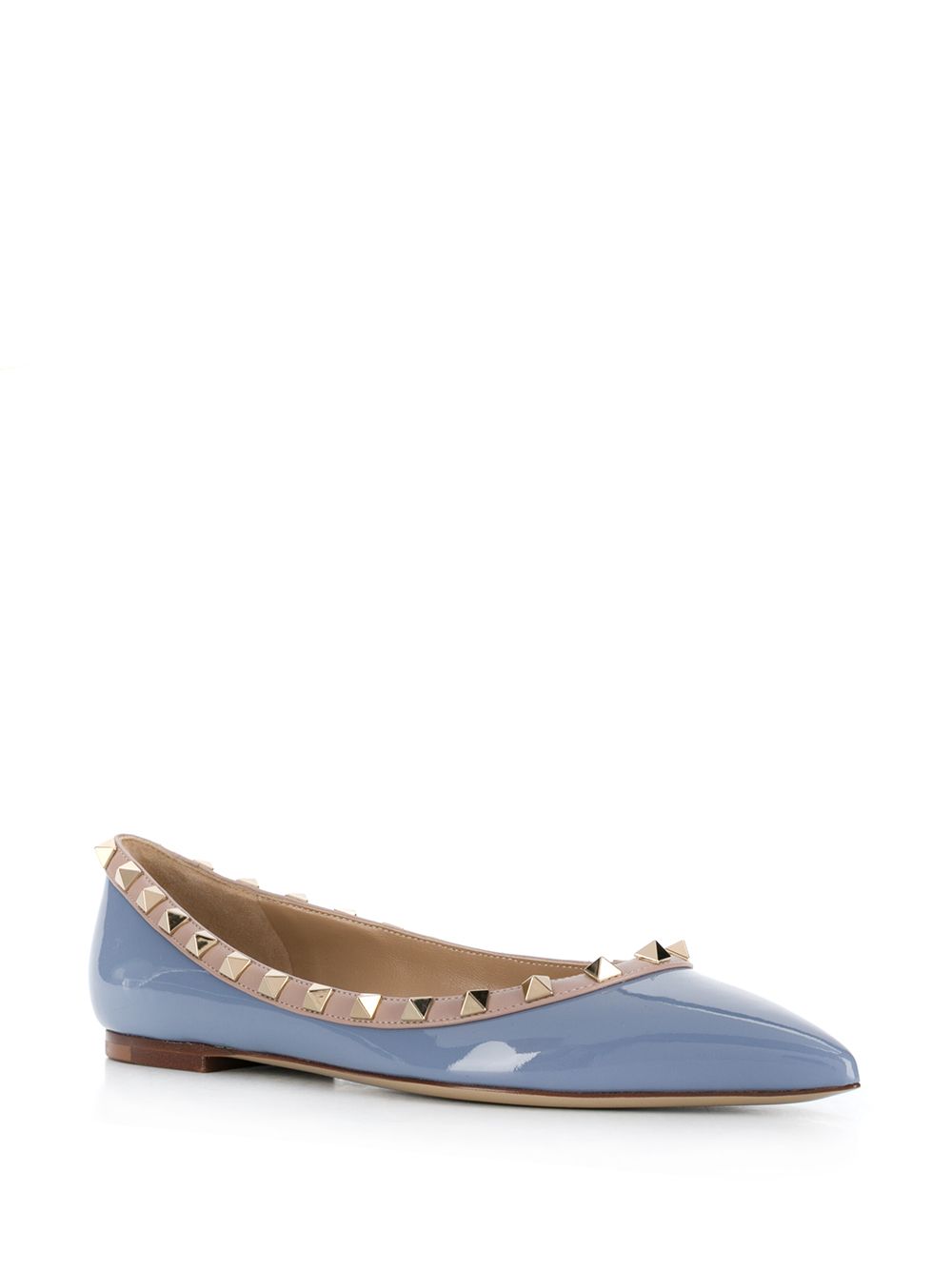 Image 2 of Valentino Garavani Rockstud-embellished ballerina shoes