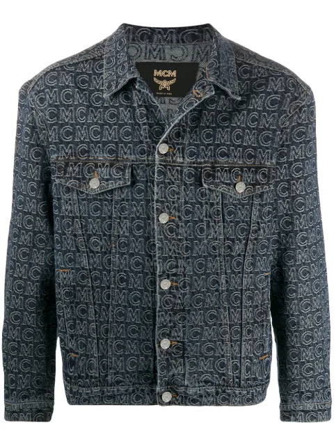 MCM Monogram Print Denim Jacket - Farfetch