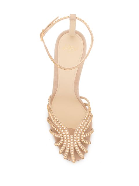 Shop Alevì Embellished Strap Sandals In Gold