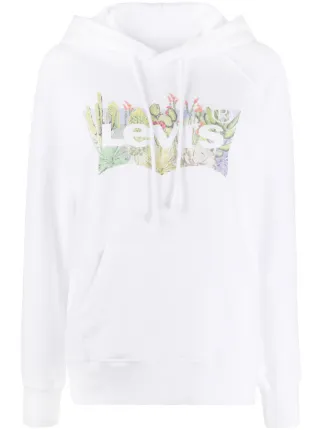 cactus logo print hoodie 