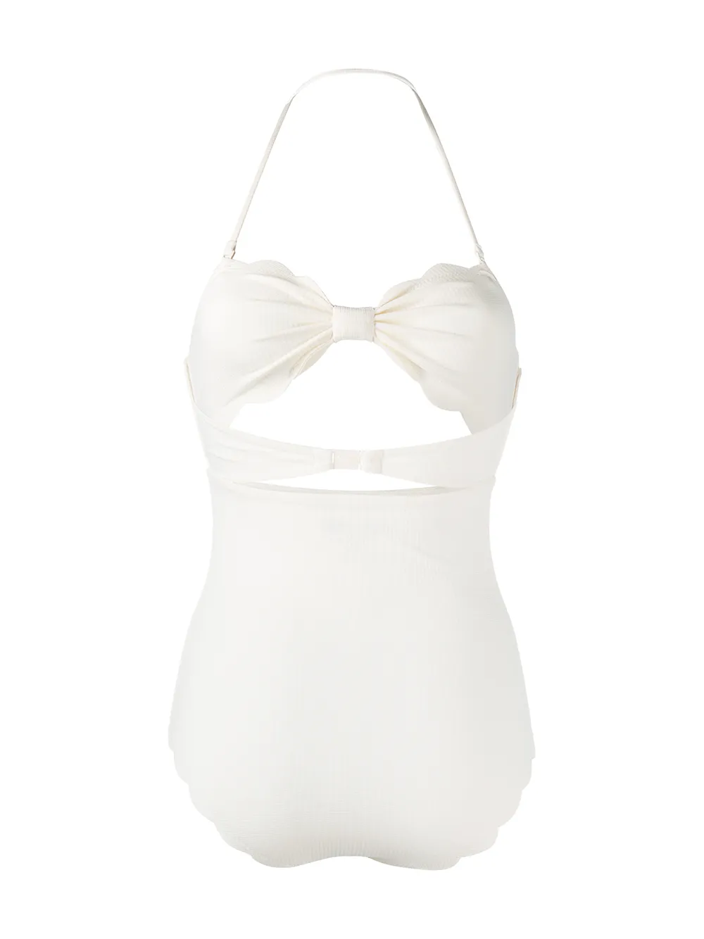 Shop Marysia Scalloped-edge One Piece In White