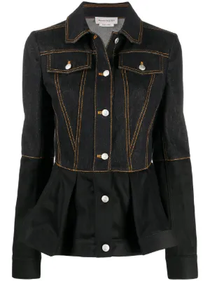 Denim Jackets från Alexander McQueen Dam Farfetch Rea på Jackor från Alexander McQueen Dam Farfetch