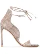 Image 1 of Francesco Russo snakeskin-effect ankle-tie sandals