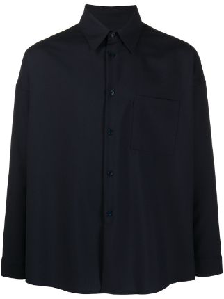 Shop Marni Tropical wool pocket shirt with Express Delivery - FARFETCH