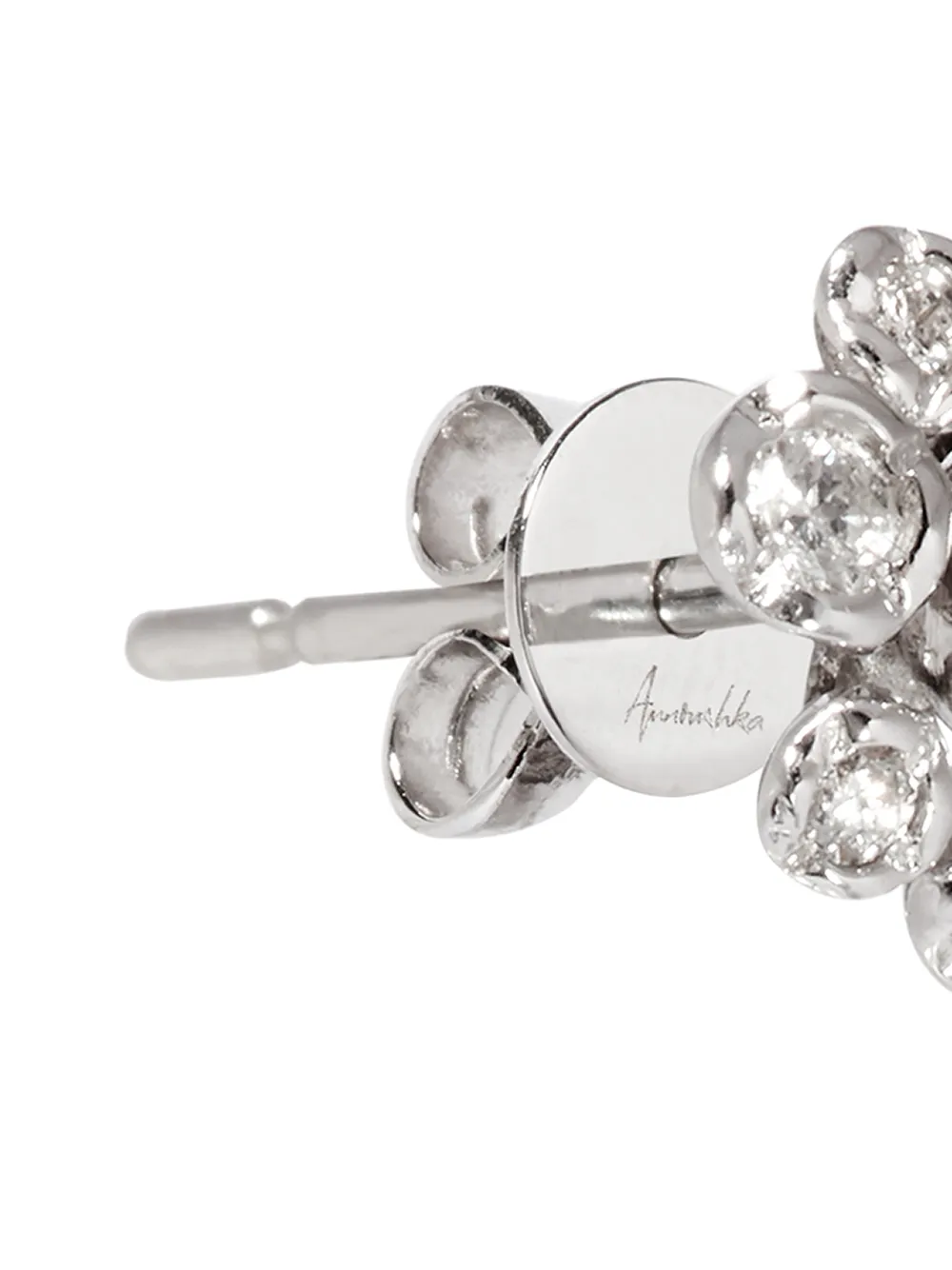 Shop Annoushka X Ramadan 18kt White Gold Marguerite Diamond Large Studs In 18ct White Gold