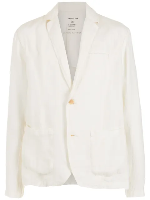 Osklen Blazer de linho com abotoamento simples