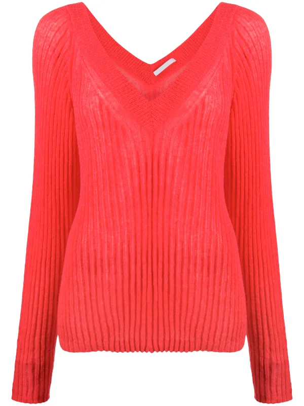 helmut lang pink sweater