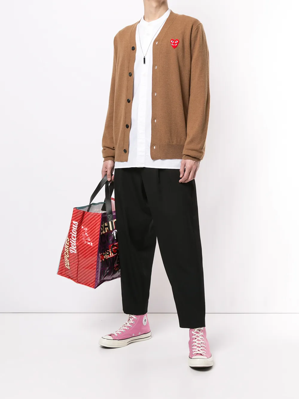Image 2 of Comme Des Garçons Play logo-embellished cardigan