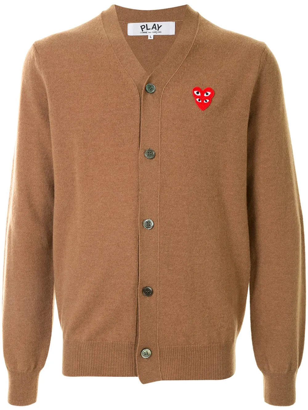 Image 1 of Comme Des Garçons Play logo-embellished cardigan
