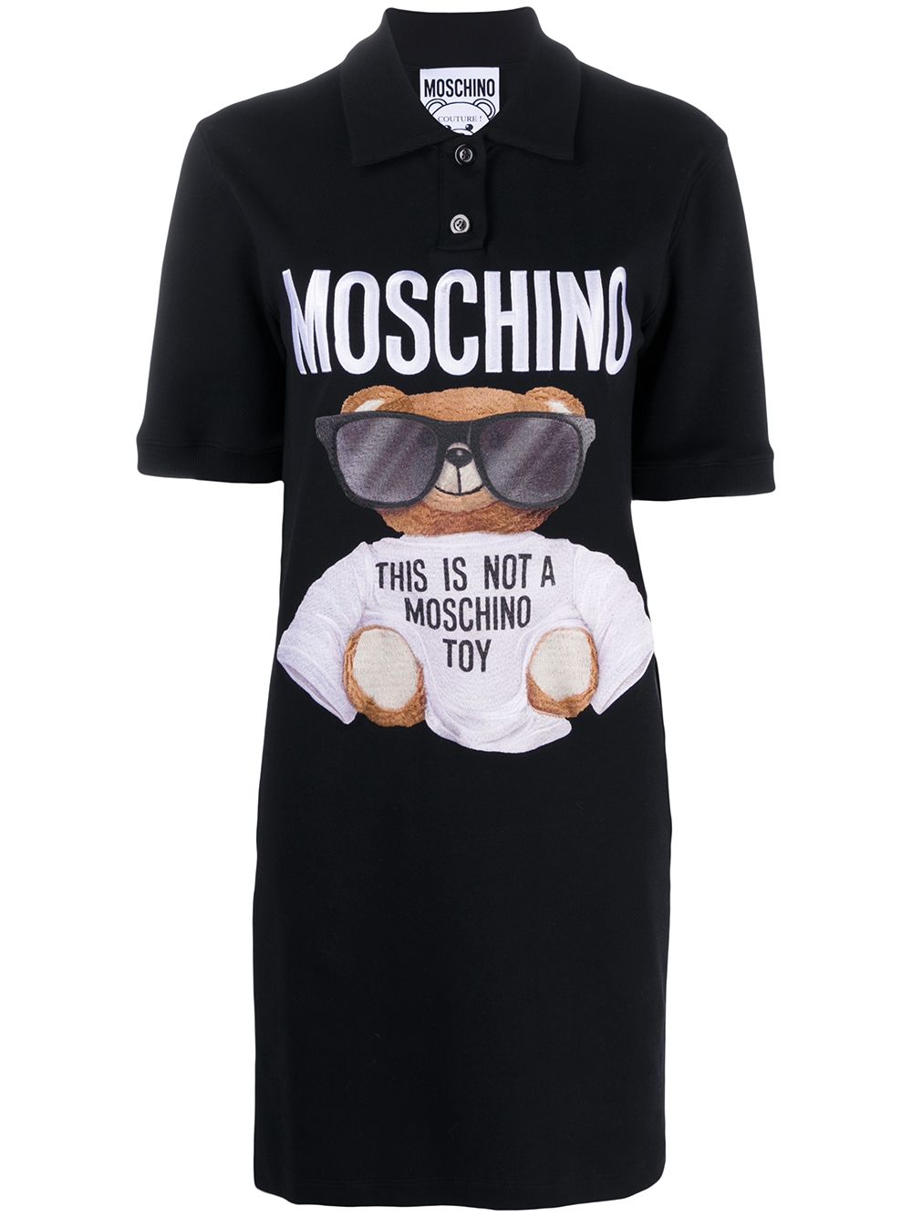 фото Moschino платье поло с графичным логотипом