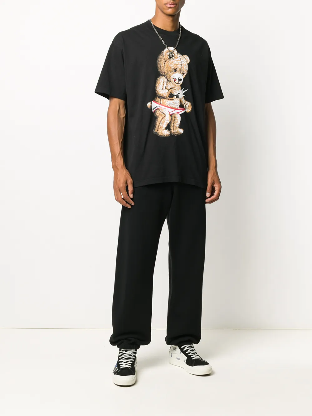 DOMREBEL T-shirt met print - Zwart