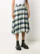 Golden Goose checkered high-waist cotton skirt