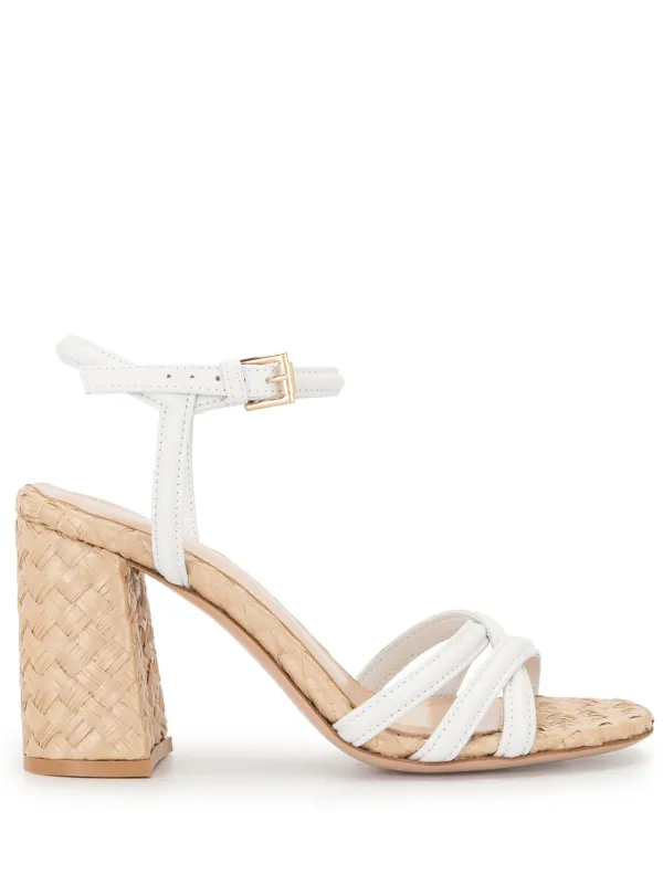 raffia heeled sandals