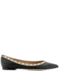Valentino Garavani Rockstud-embellished ballerina shoes - Black