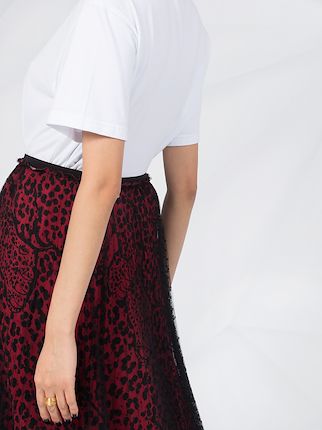 high-waisted leopard-print skirt展示图