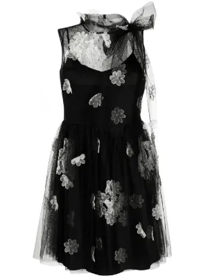 red valentino black and white dress