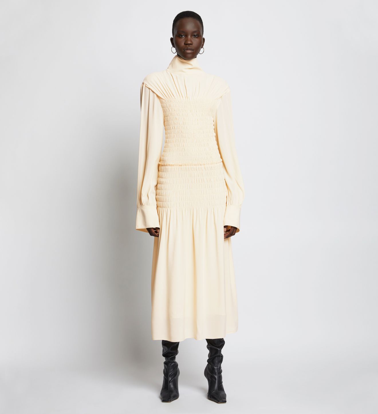 turtle neck smock dress