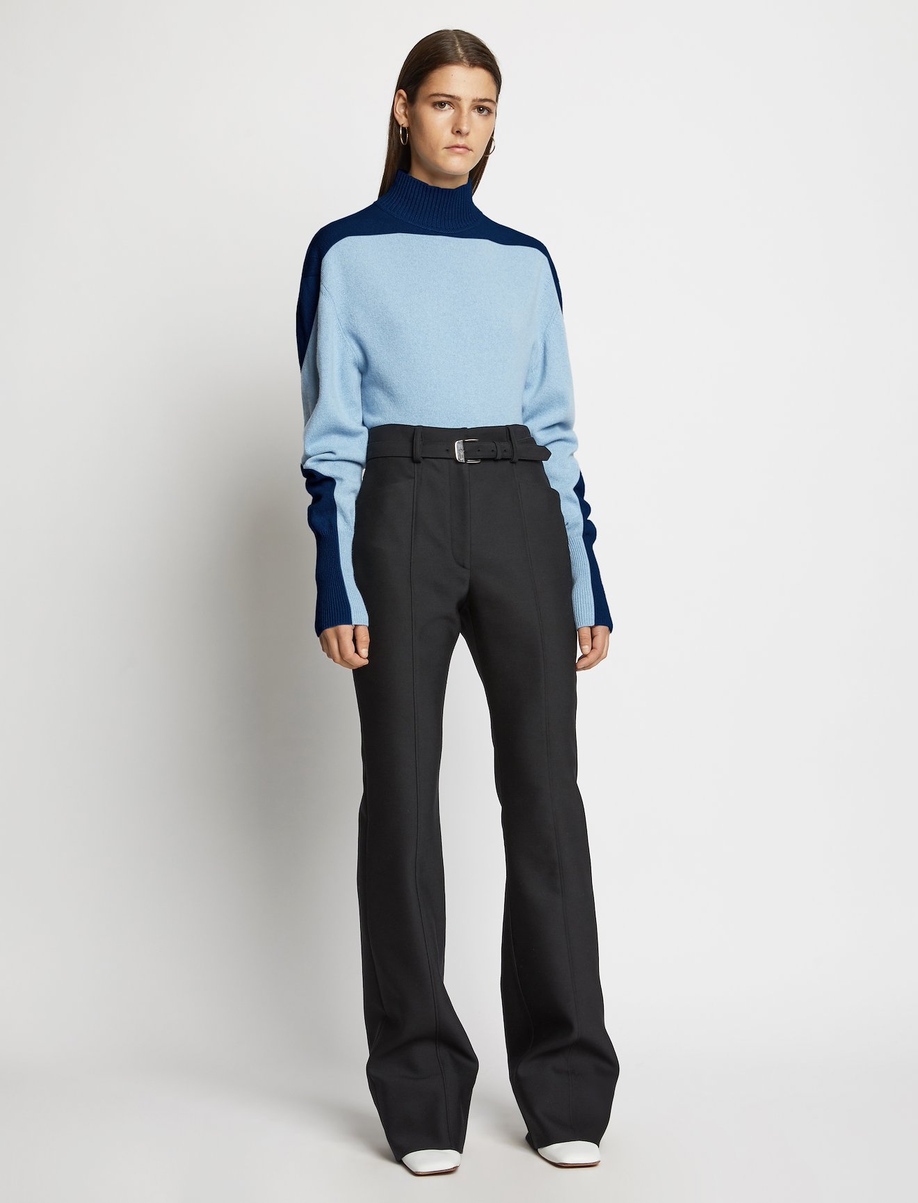 Eco Cashmere Bicolor Turtleneck in blue | Proenza Schouler