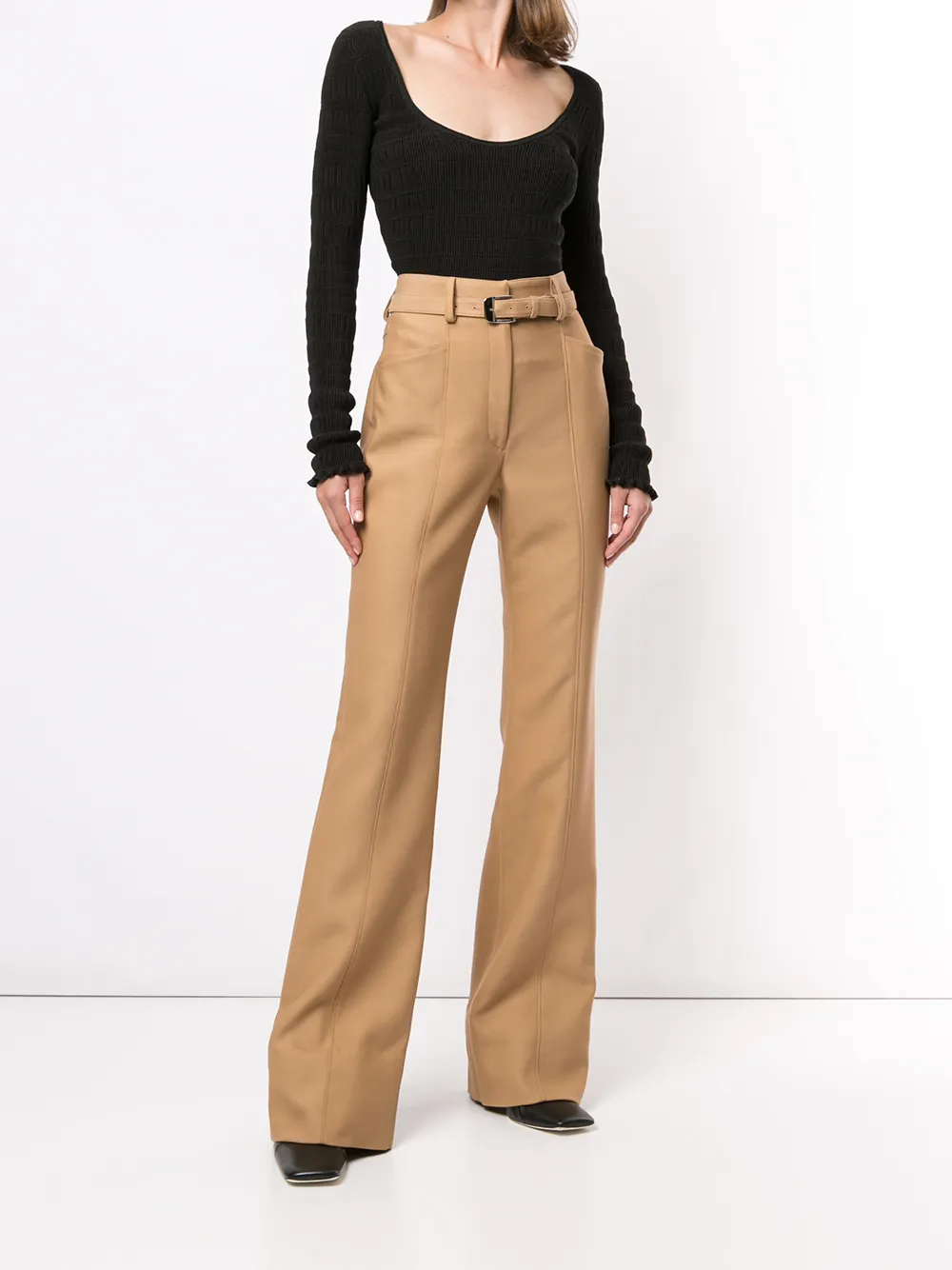 Proenza Schouler Gesmockte top - Zwart