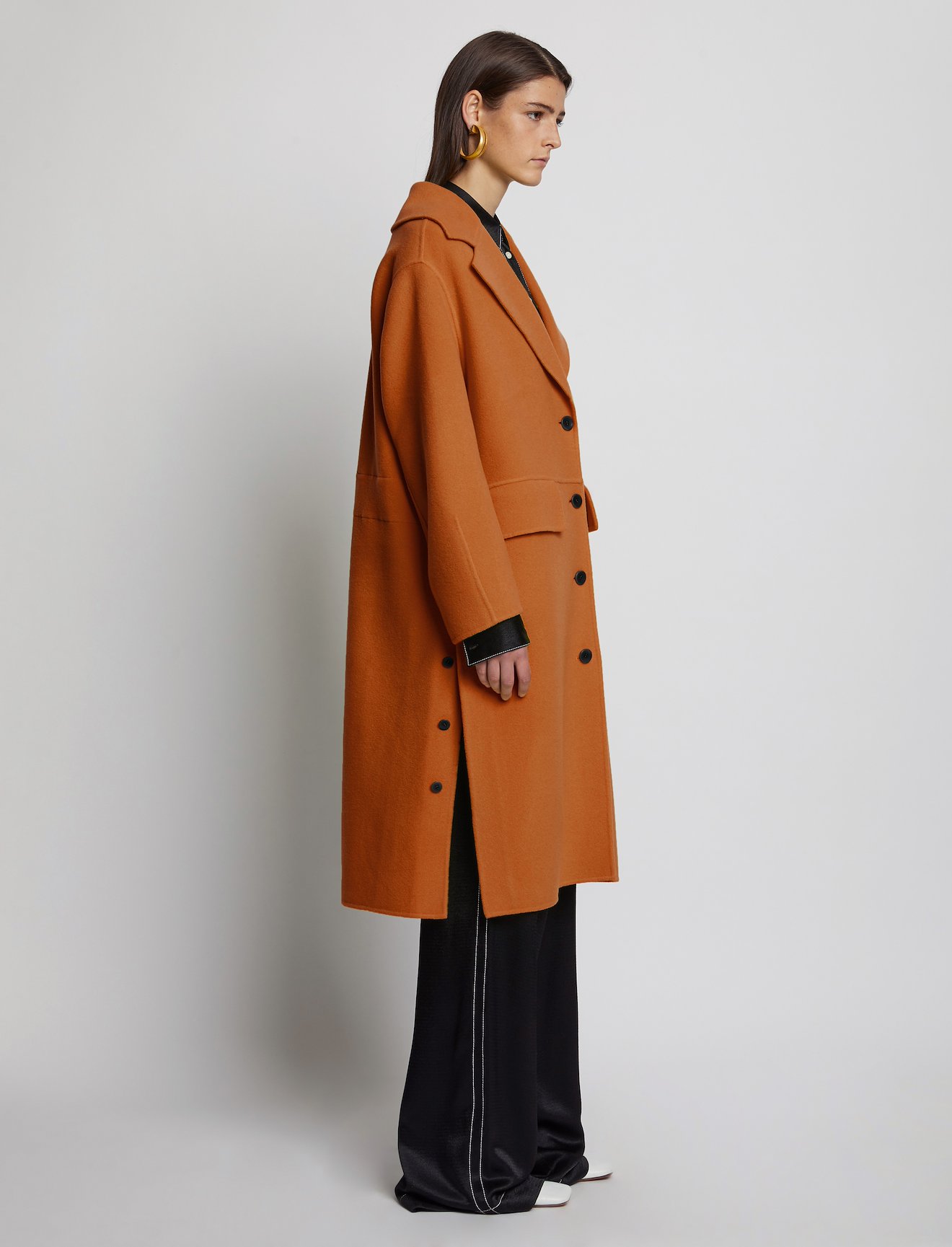 Wool Cashmere Double Face Coat in brown | Proenza Schouler