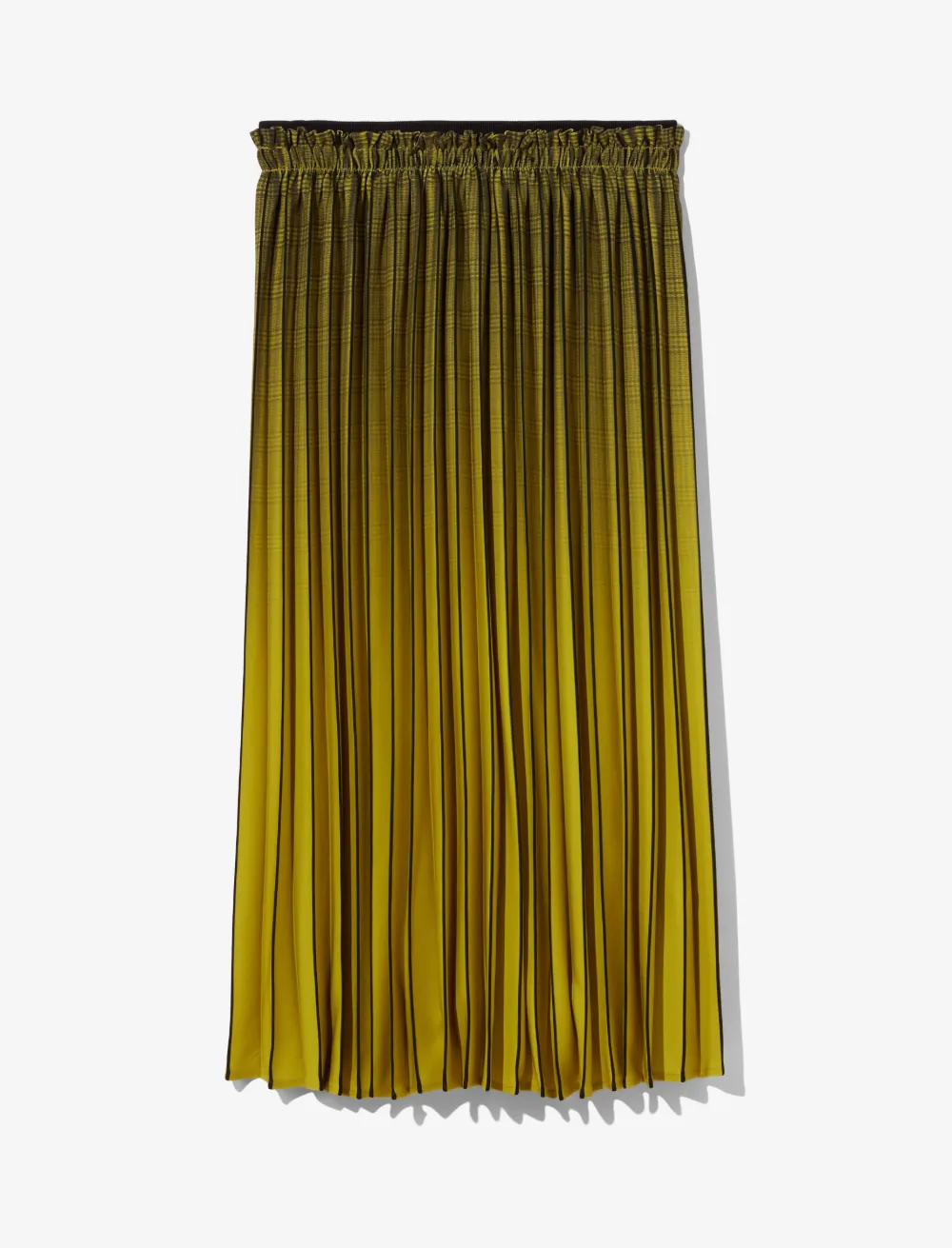 Image of Proenza Schouler White Label Ombré Plaid Pleated Skirt  olive /black ombre plaid/green S