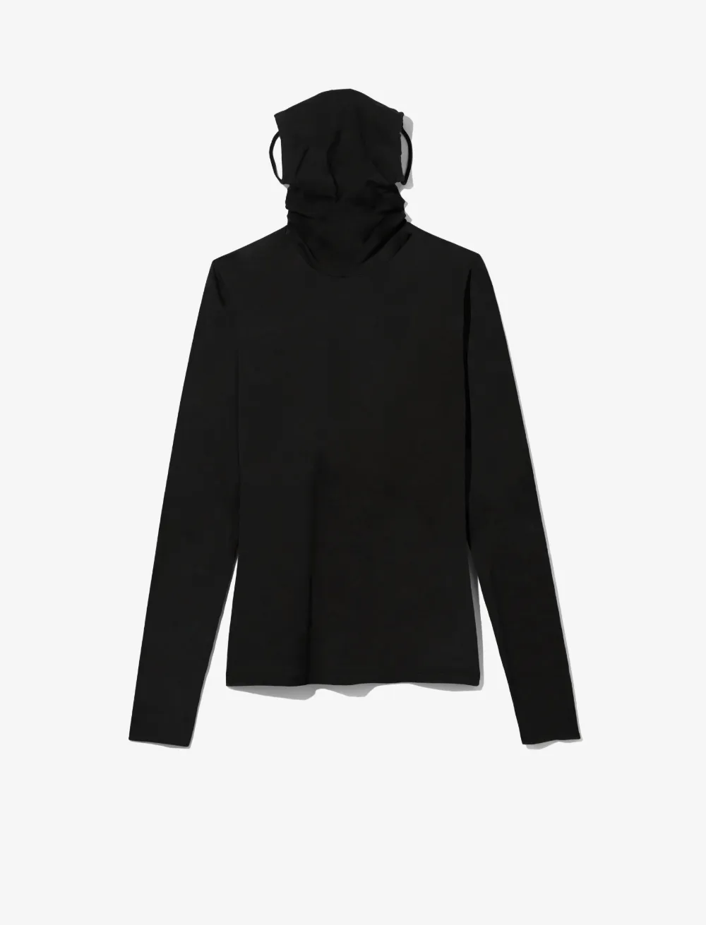 Image of Proenza Schouler White Label Jersey Mask Turtleneck Top  black S
