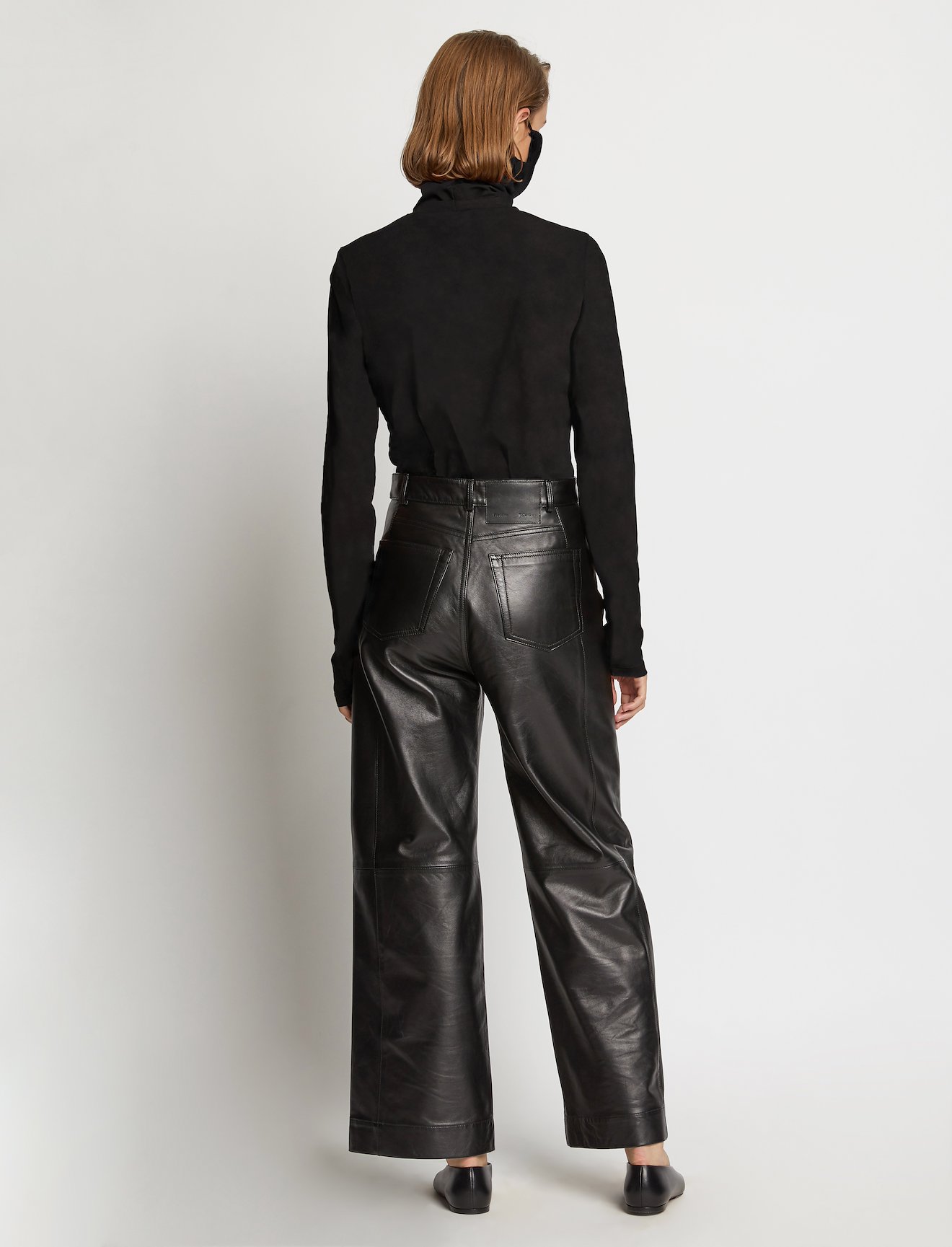 Jersey Mask Turtleneck Top in black | Proenza Schouler