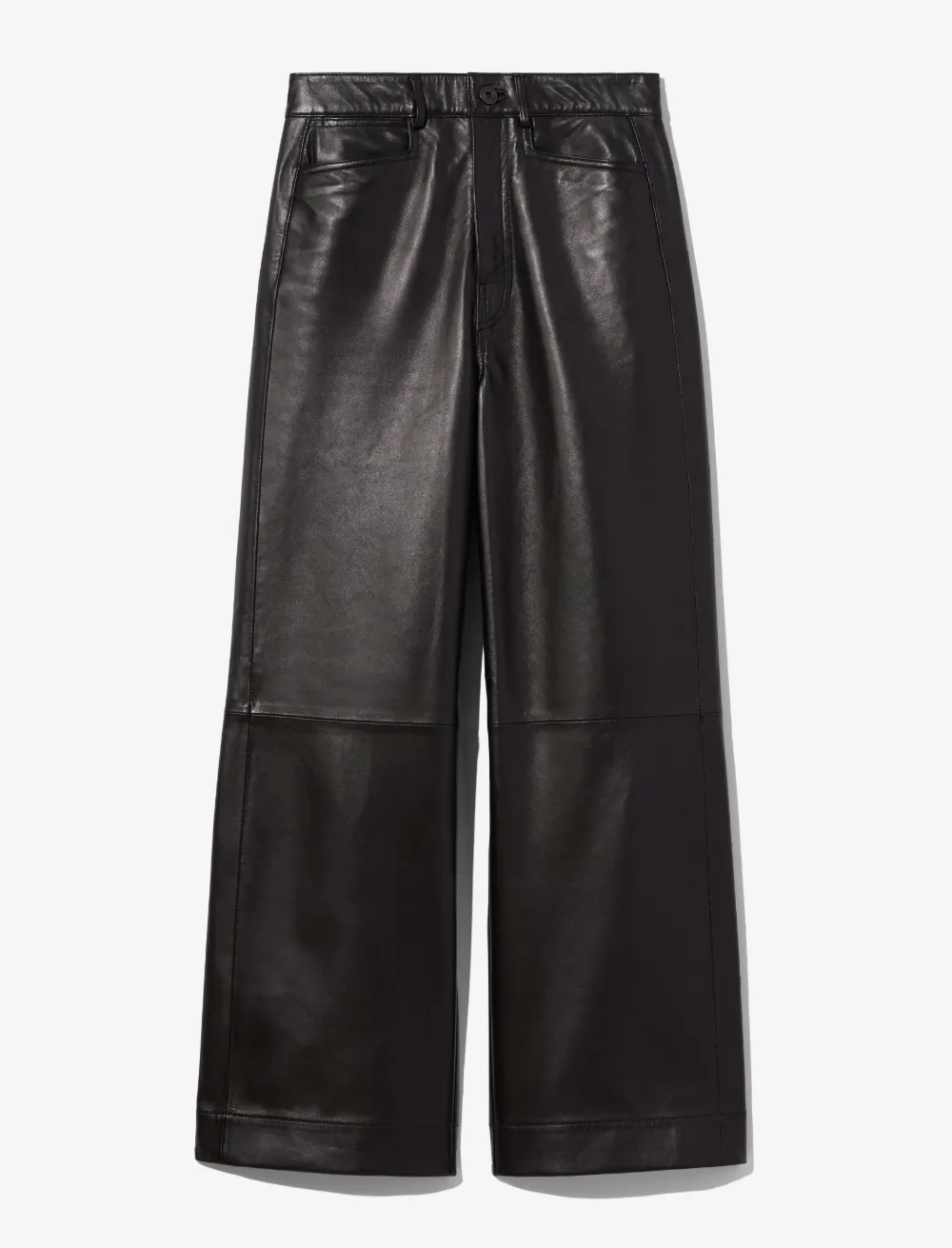 Image of Proenza Schouler White Label Cropped Leather Pants  black