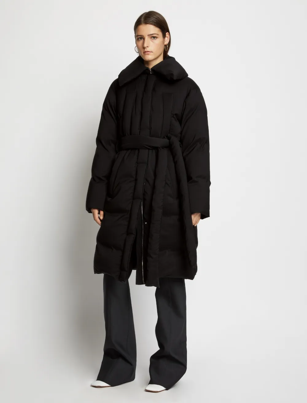 Image of Proenza Schouler Parachute Puffer Coat  black