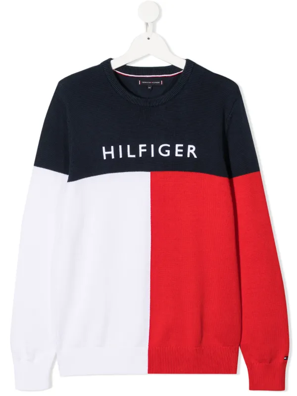 tommy hilfiger colour block sweatshirt