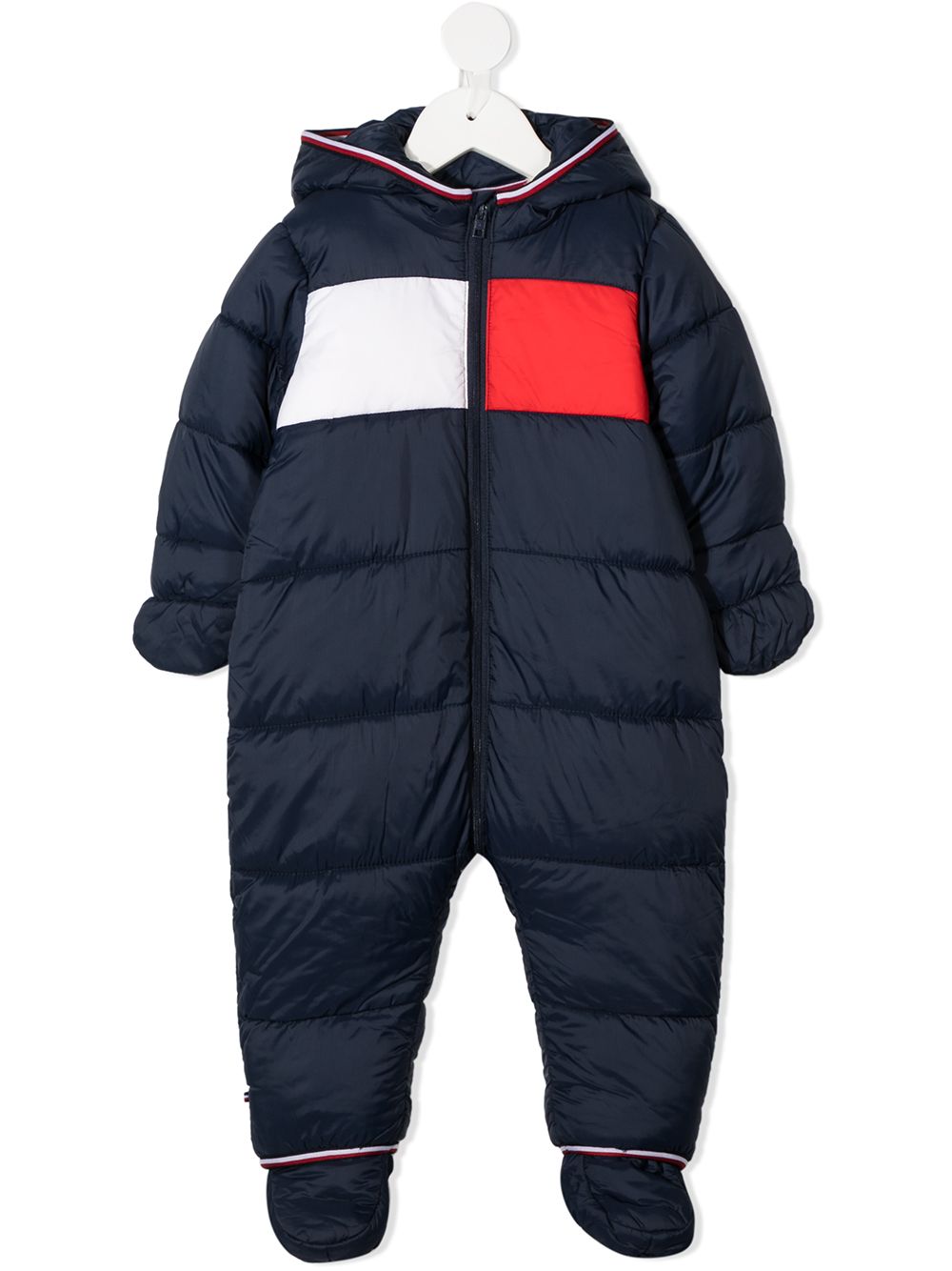 фото Tommy hilfiger junior дутый комбинезон в стиле колор-блок