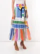 Silvia Tcherassi Binasco geometric-print tiered skirt