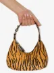 BY FAR Amber tiger-print shoulder bag