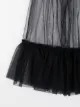 Il Gufo sheer panel ruffle hem skirt