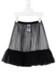 Image 1 of Il Gufo sheer panel ruffle hem skirt