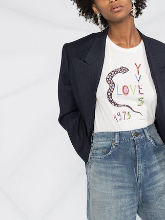 Love 1975 snake print T-shirt展示图