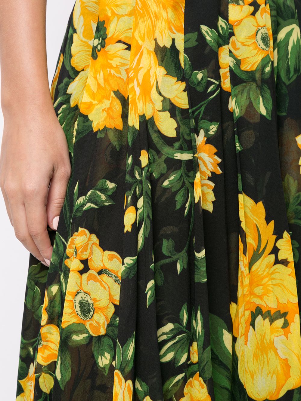 фото Carolina herrera плиссированная юбка с цветочным принтом